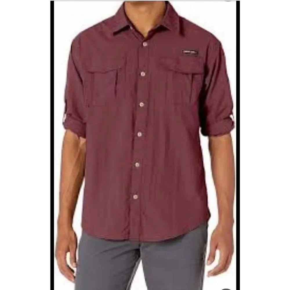 Little Donkey Andy Men's Purple Long-Sleeve Button-Down Shirt Size XL - Picture 5 of 5